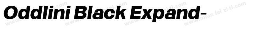 Oddlini Black Expand字体转换